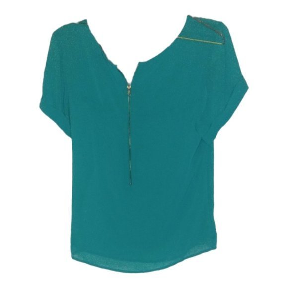 GREEN Top, MINT ZIPPER IN THE BACK - Picture 2 of 4